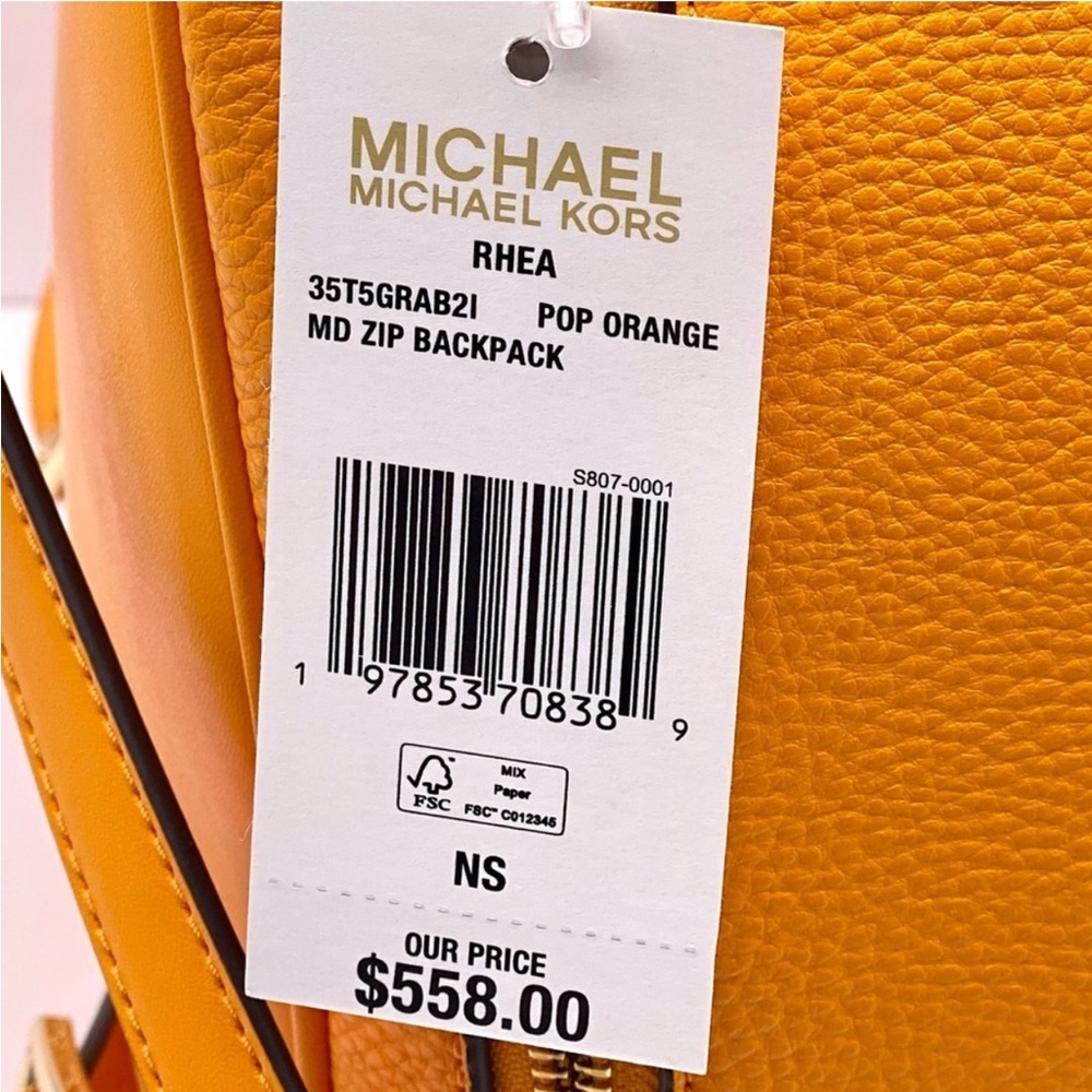 Michael Kors Mustard Backpack with Patches - Picture 14 of 14